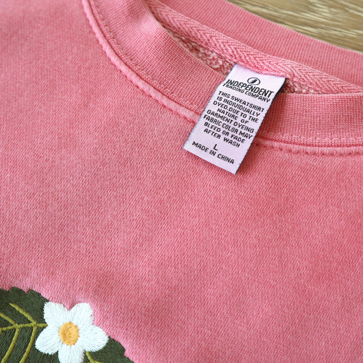 Sandstone &quot;Strawberry&quot; Embroidered Sweatshirt