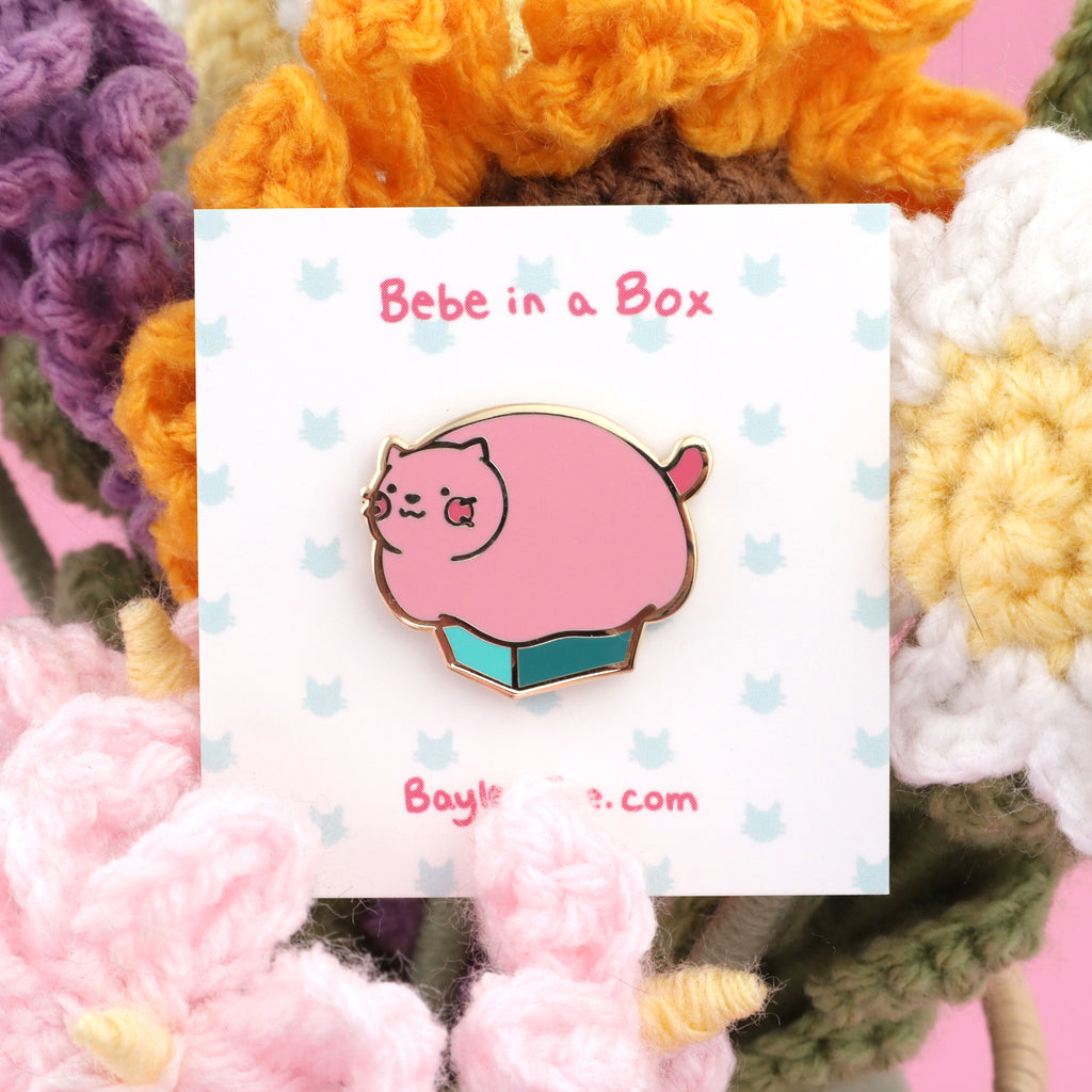 "Bebe in a Box" Enamel Pin