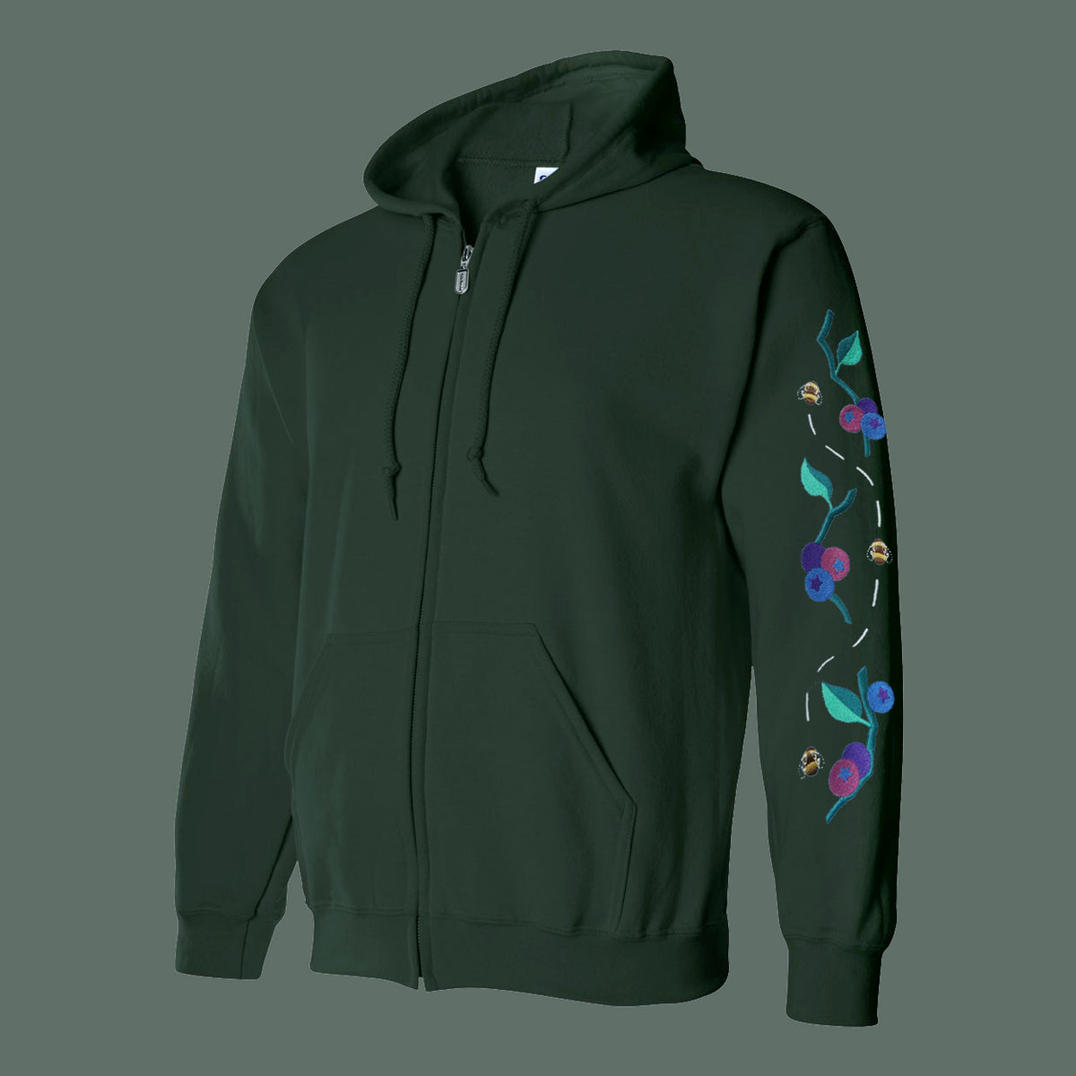 "Bee Berry" Zip Sweatshirt