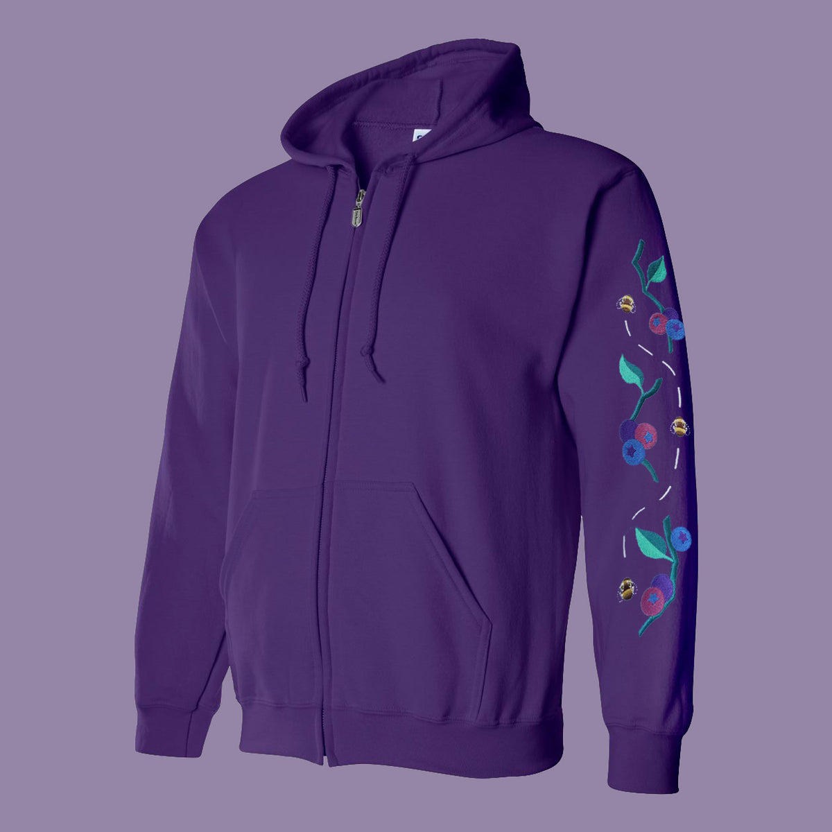 "Bee Berry" Zip Sweatshirt