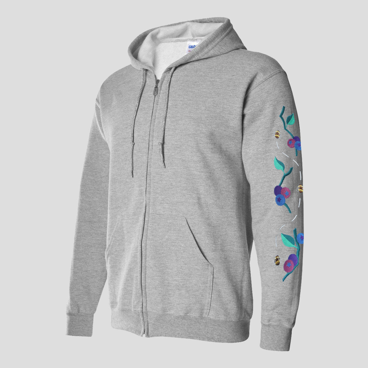 "Bee Berry" Zip Sweatshirt