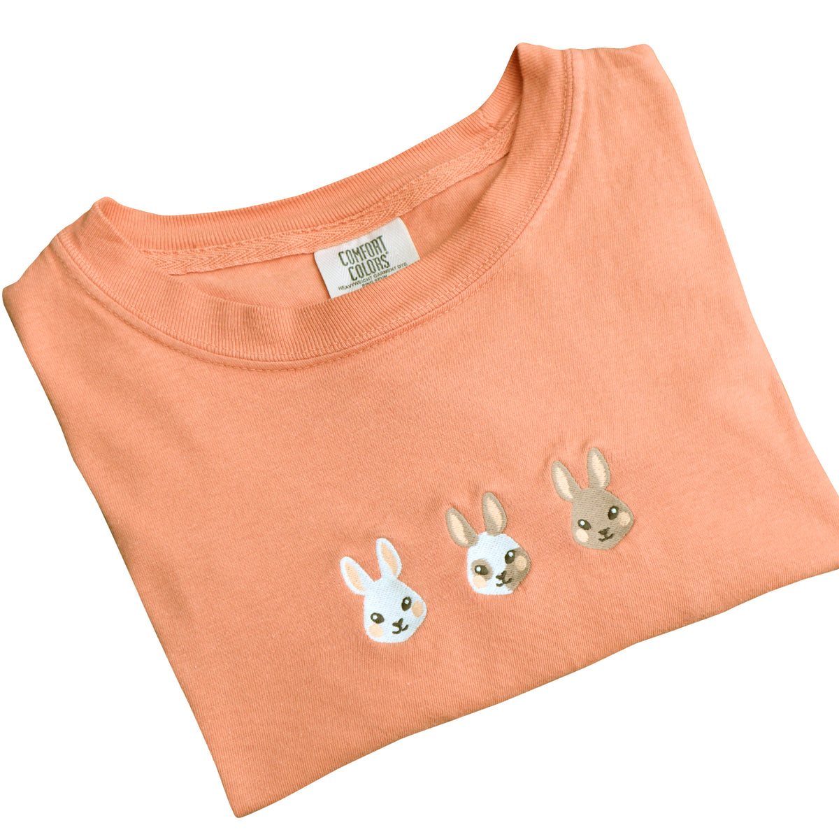 &quot;Three Bunnies&quot; Embroidered T-Shirt