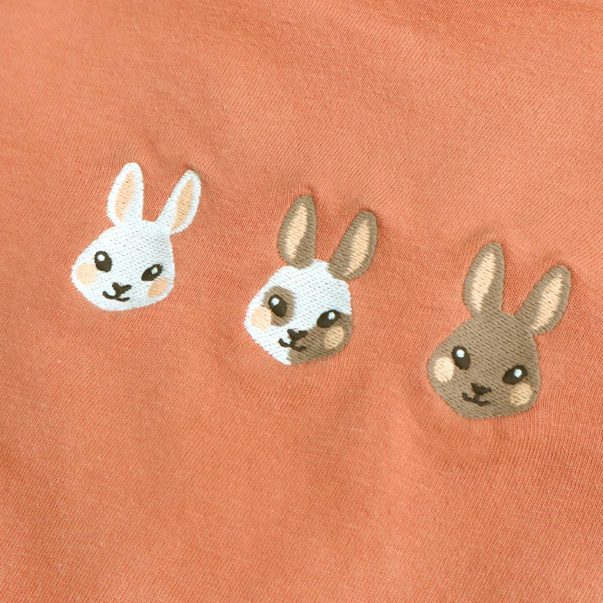 &quot;Three Bunnies&quot; Embroidered T-Shirt