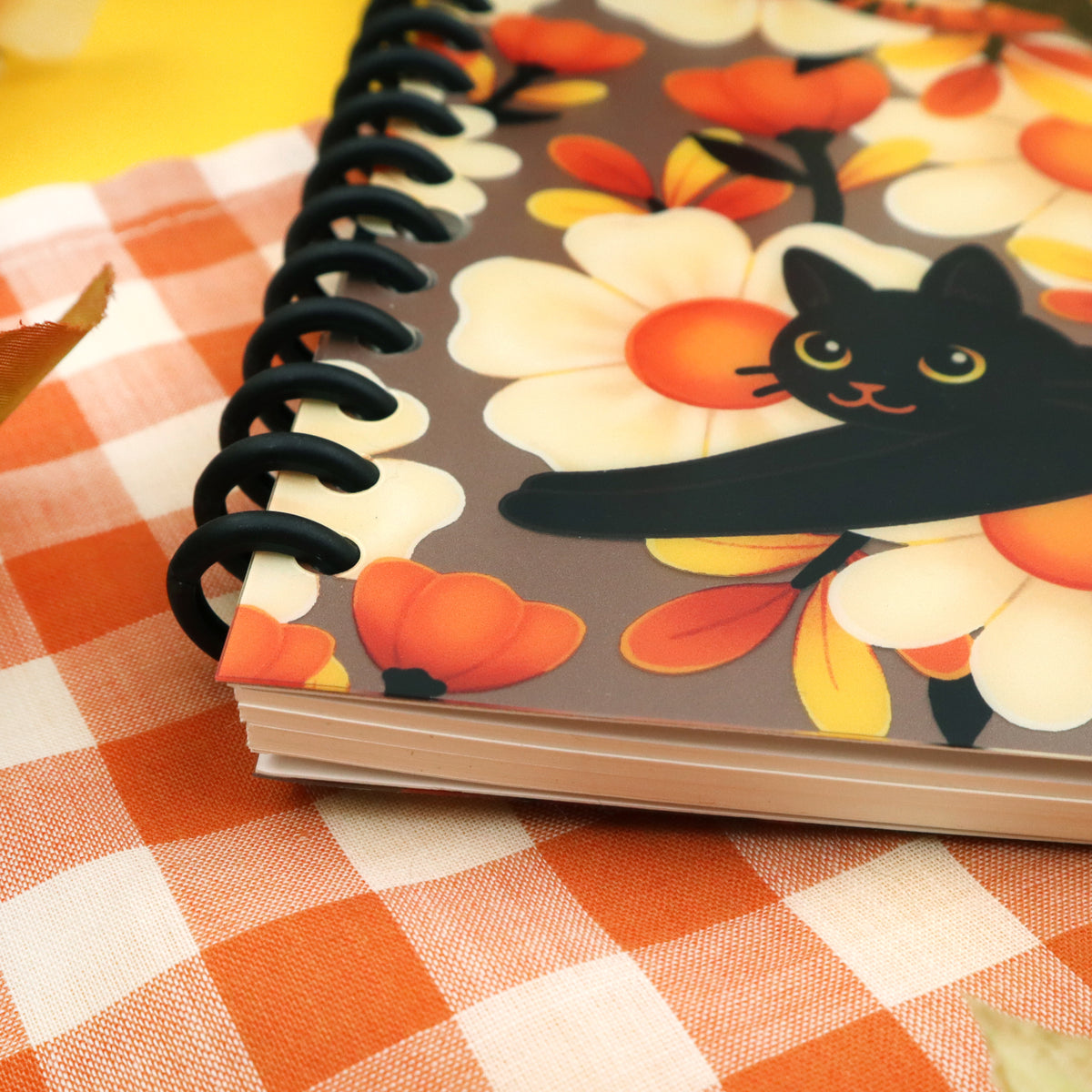 &quot;Floral Cats&quot; Spiral Notebook 2.0