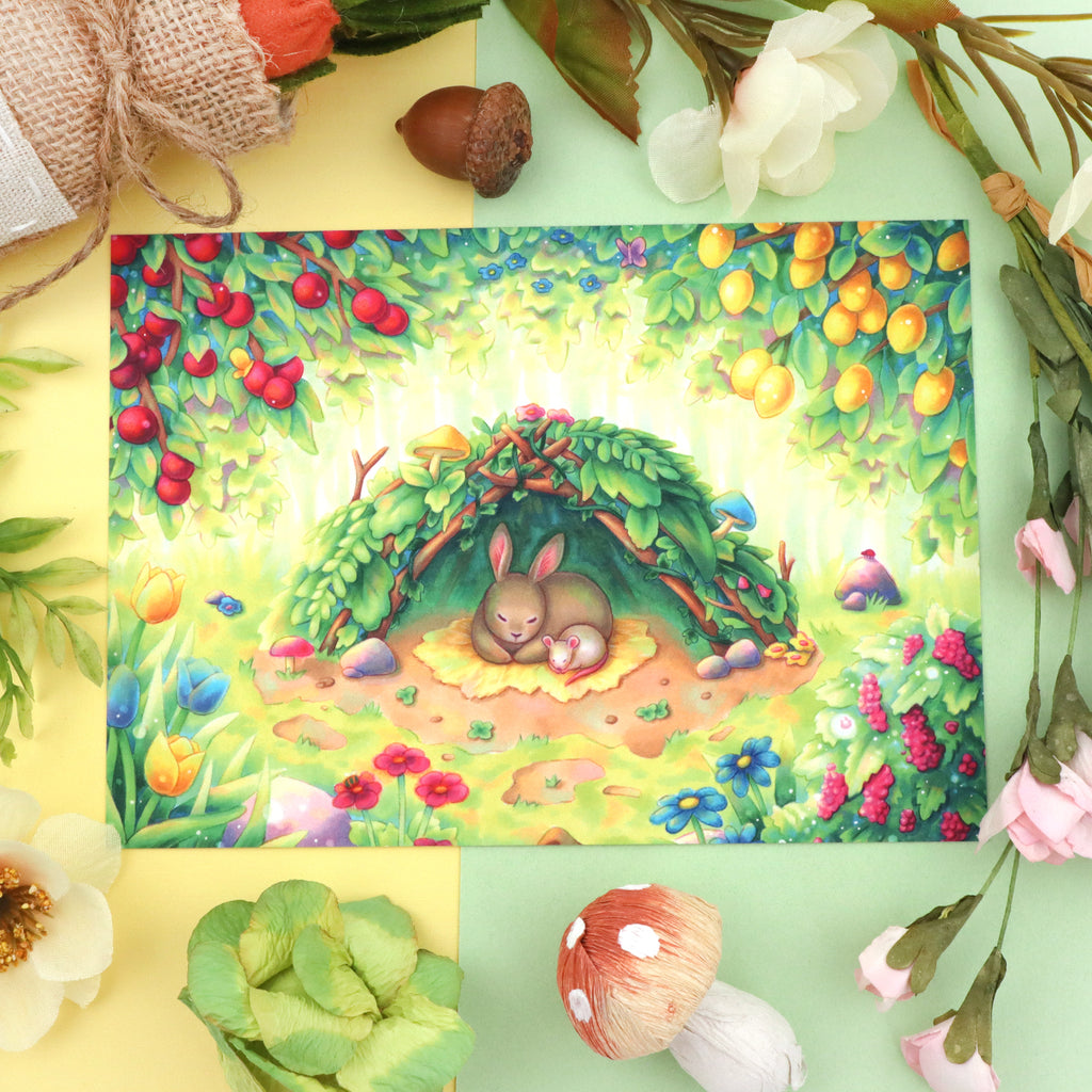 "Forest Cuddles" Art Print