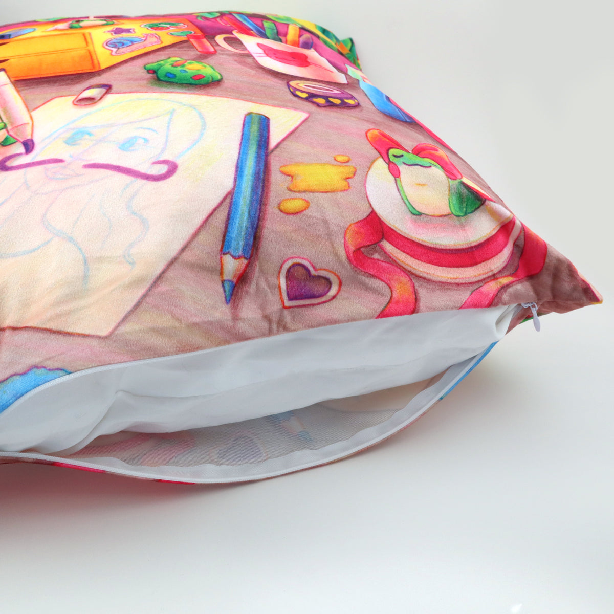 "Froggie Chaos" Pillow Cover
