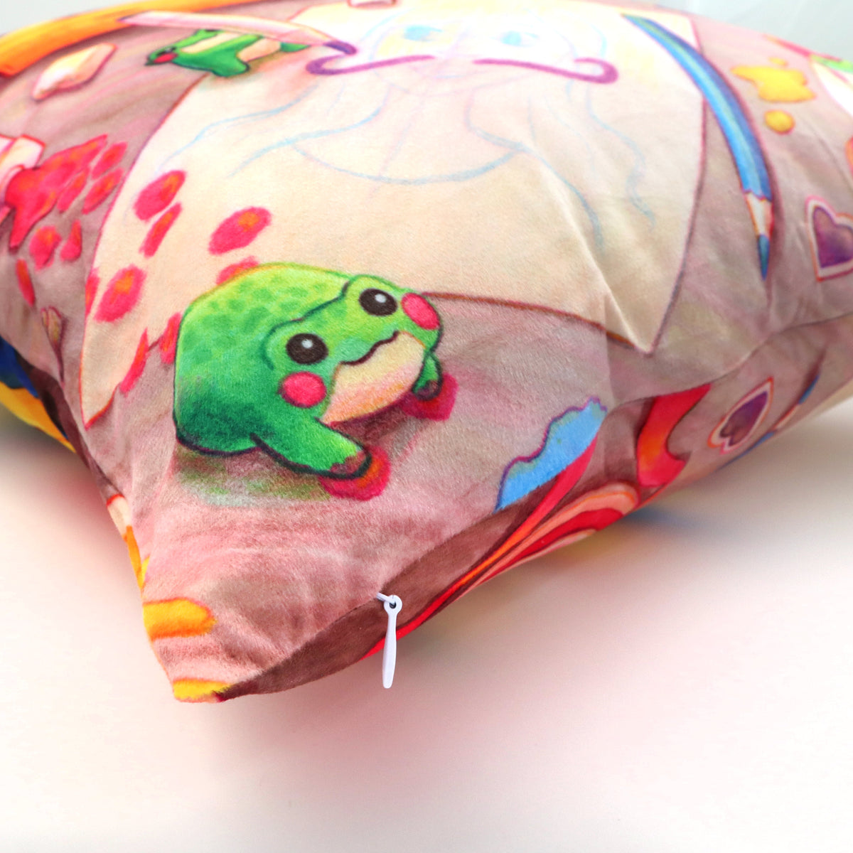 "Froggie Chaos" Pillow Cover