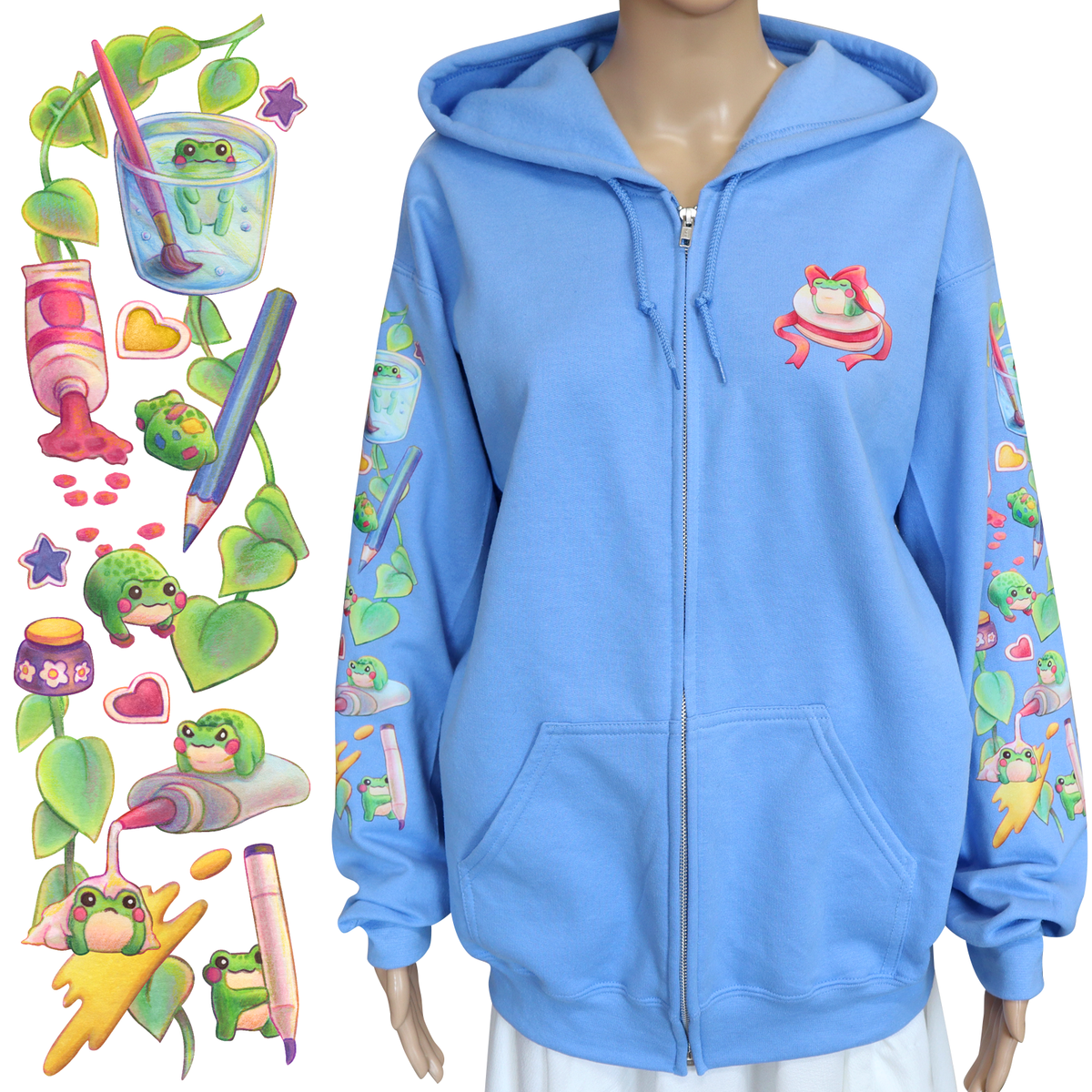 "Froggie Chaos" Zip Sweatshirt