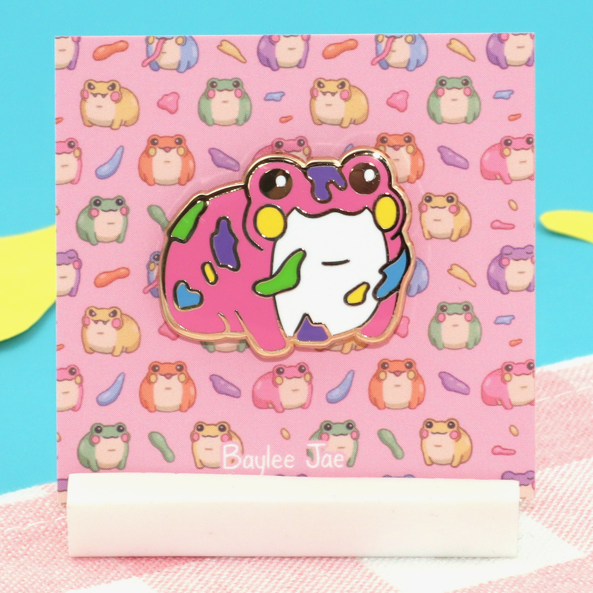"Paint Splotch Frog" Enamel Pin