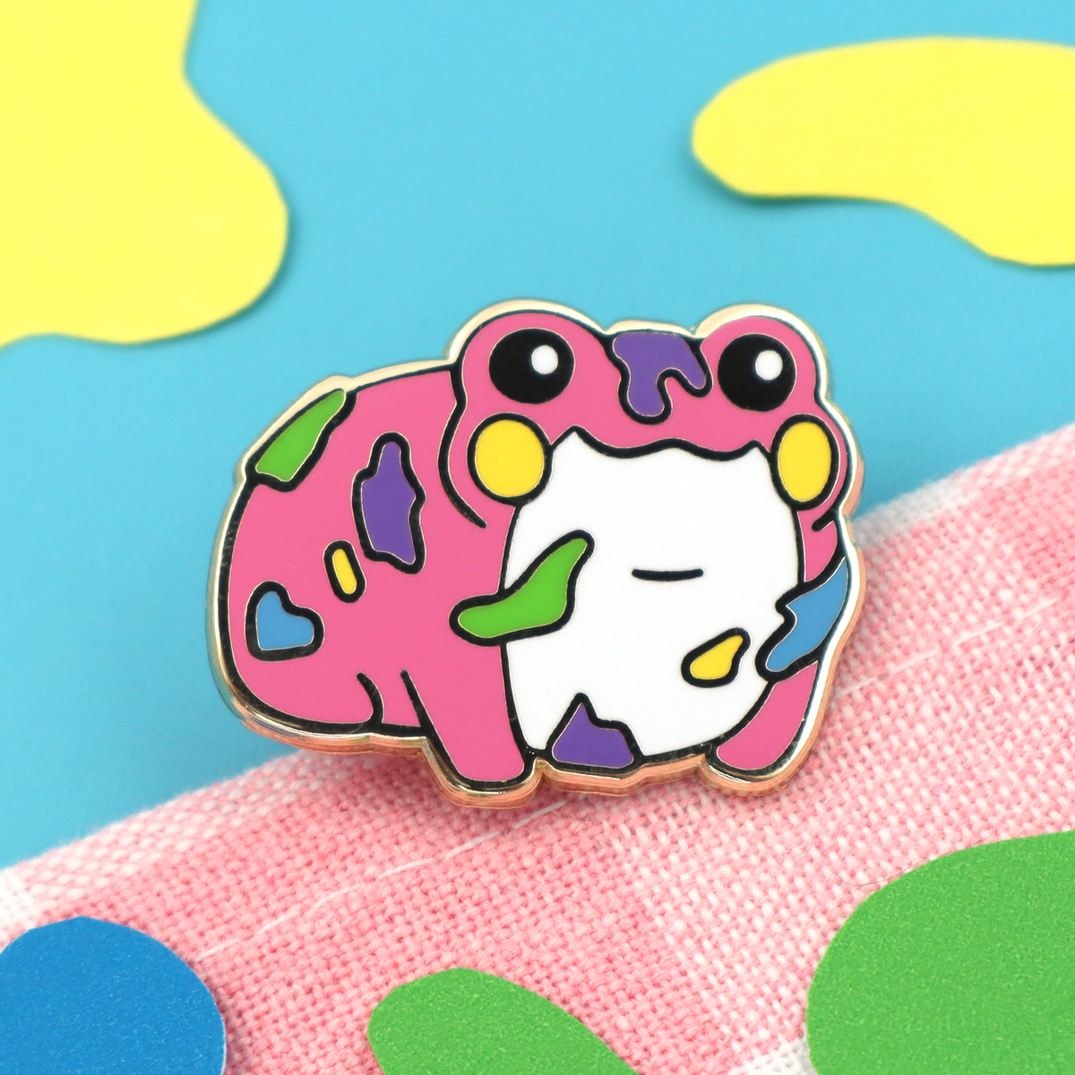 "Paint Splotch Frog" Enamel Pin