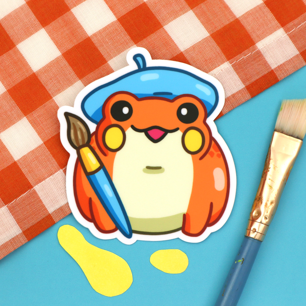 "Orange Frog" Vinyl Sticker
