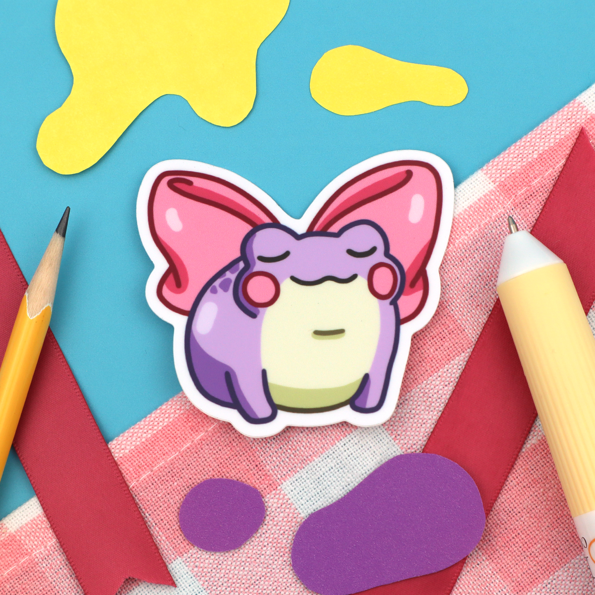 "Bow Frog" Vinyl Sticker