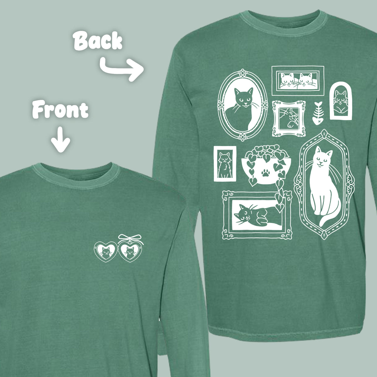 "Gallery Cats" Long Sleeve Tee