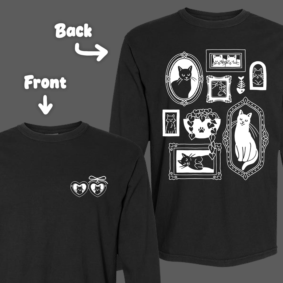 "Gallery Cats" Long Sleeve Tee