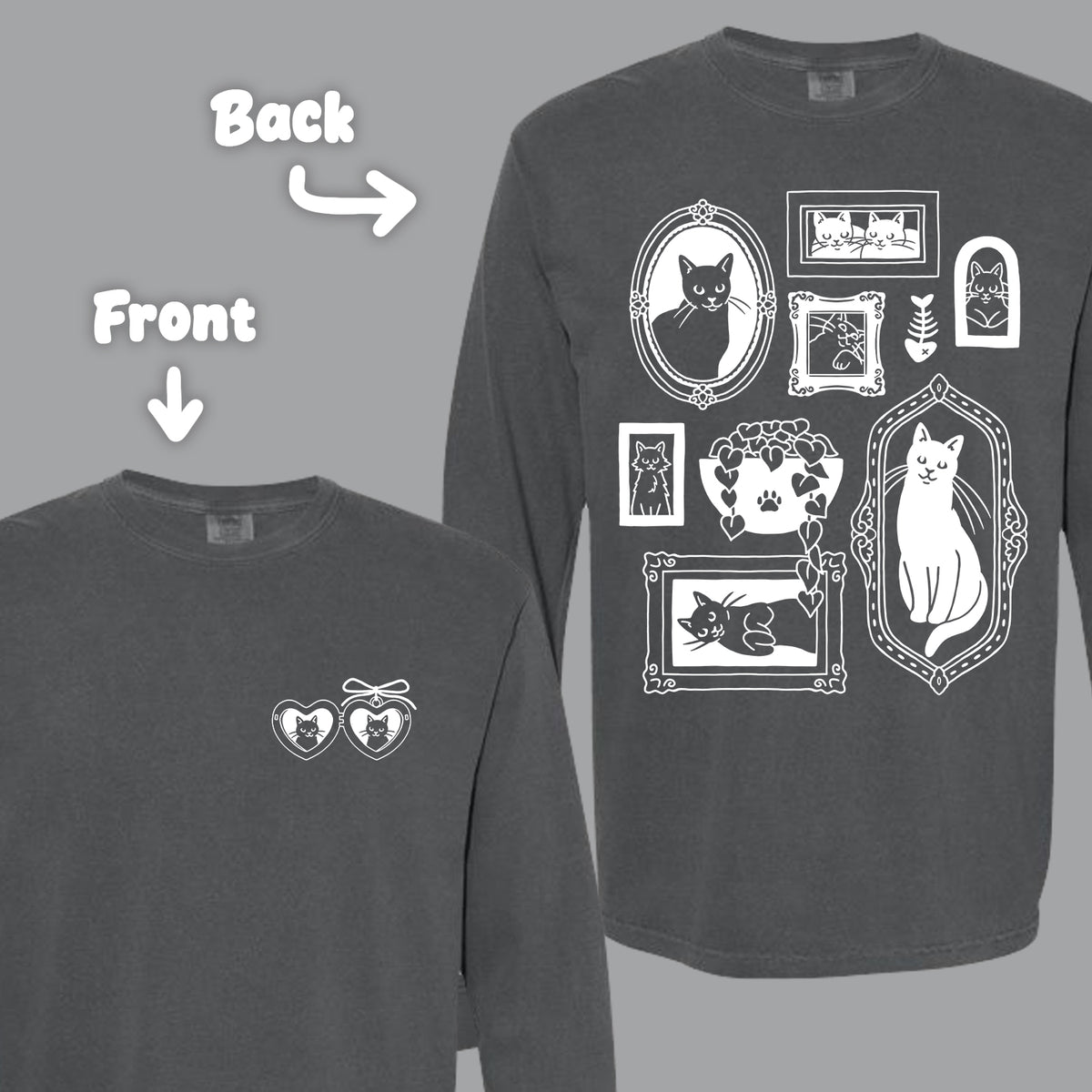 "Gallery Cats" Long Sleeve Tee