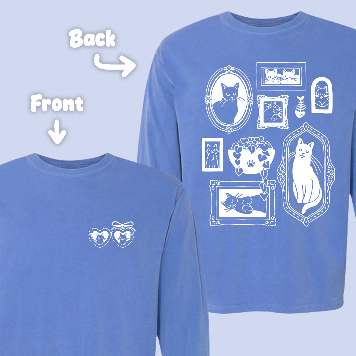 "Gallery Cats" Long Sleeve Tee