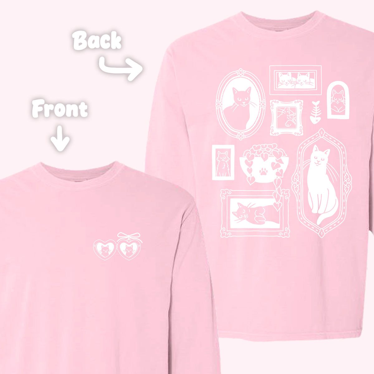 "Gallery Cats" Long Sleeve Tee