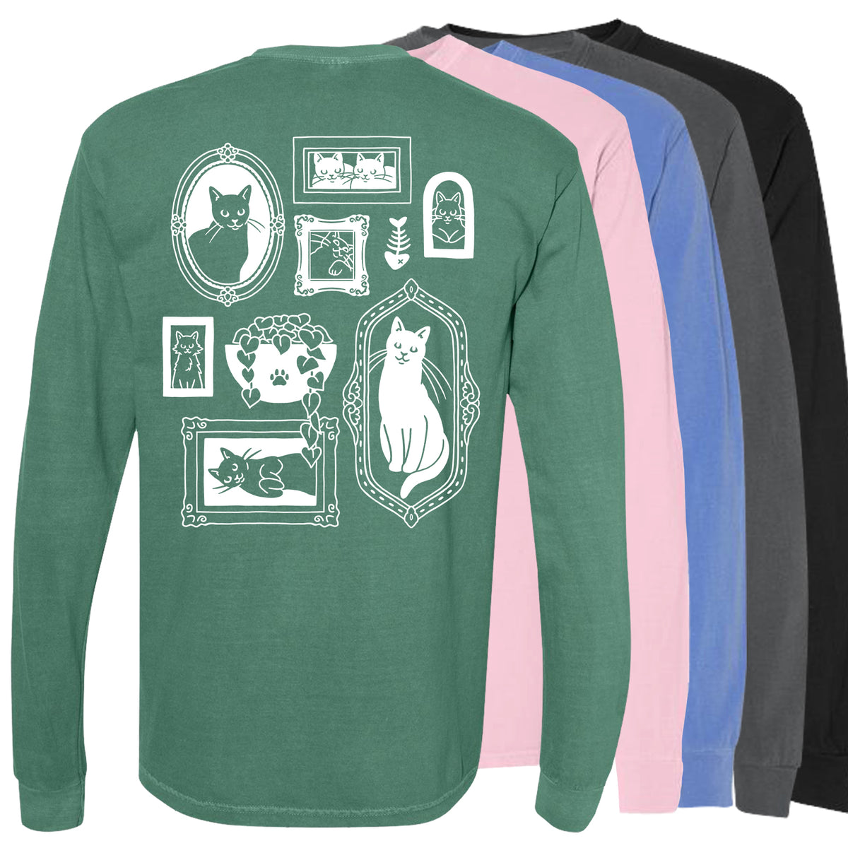 "Gallery Cats" Long Sleeve Tee