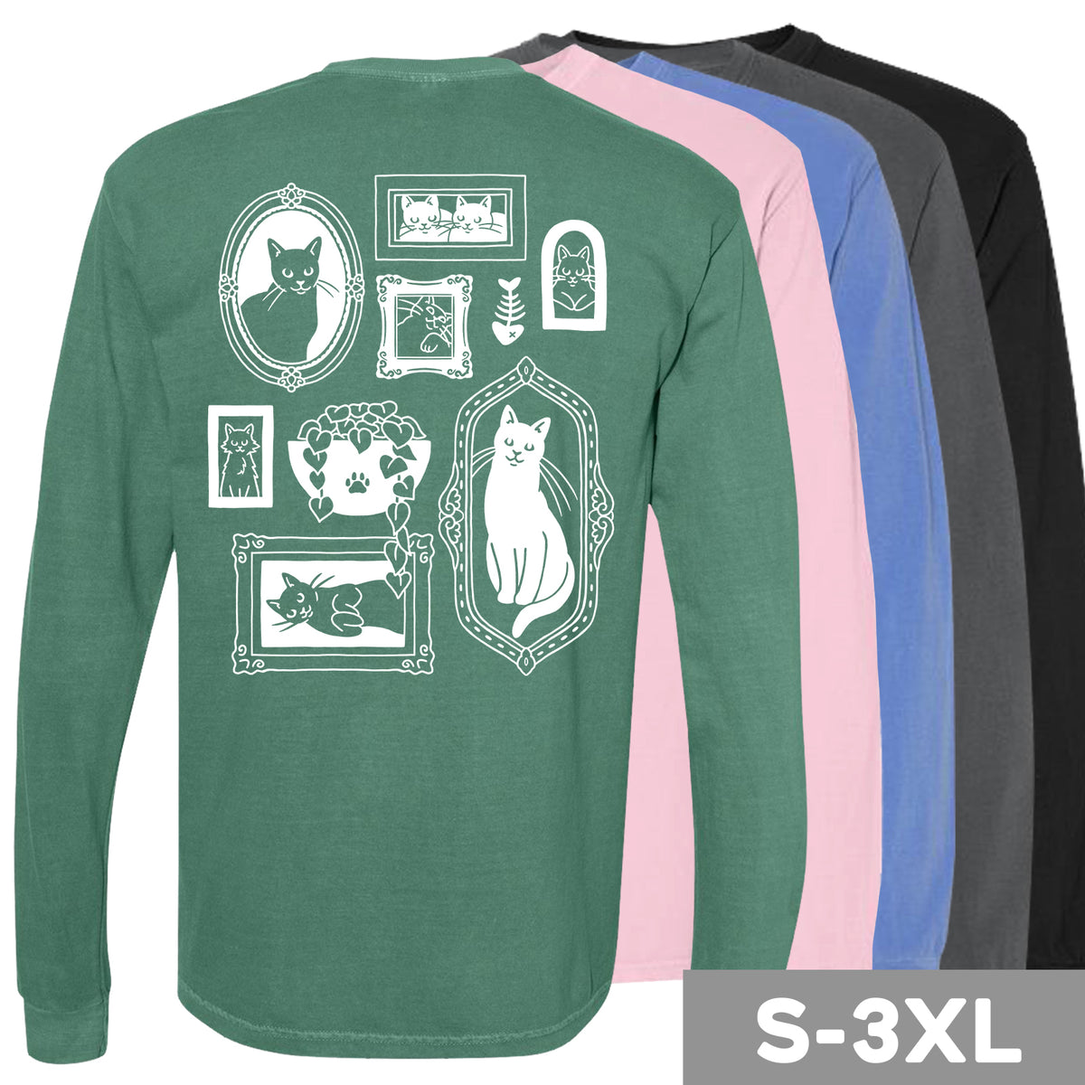 "Gallery Cats" Long Sleeve Tee