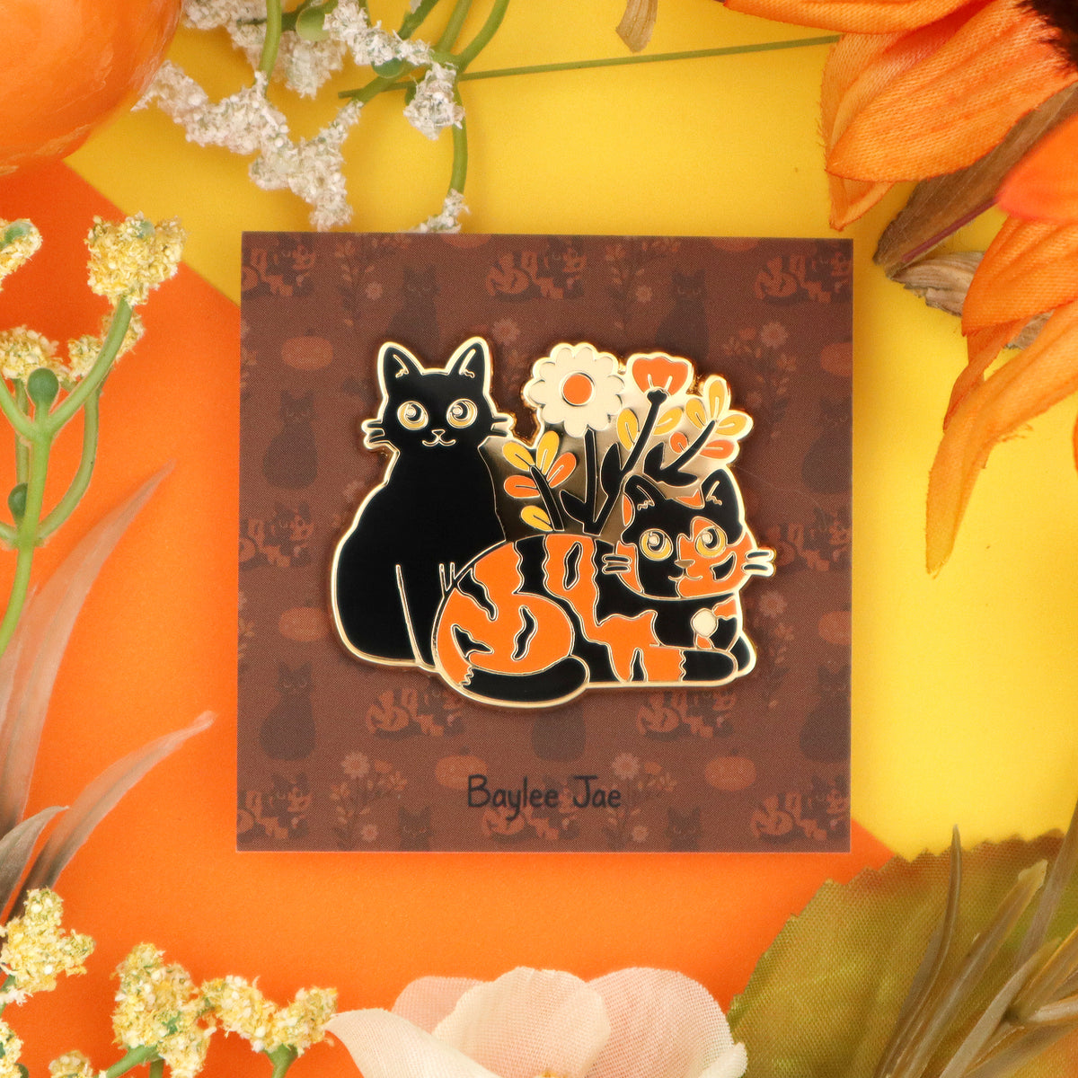 B Grade &quot;Halloween Cats&quot; Enamel Pin