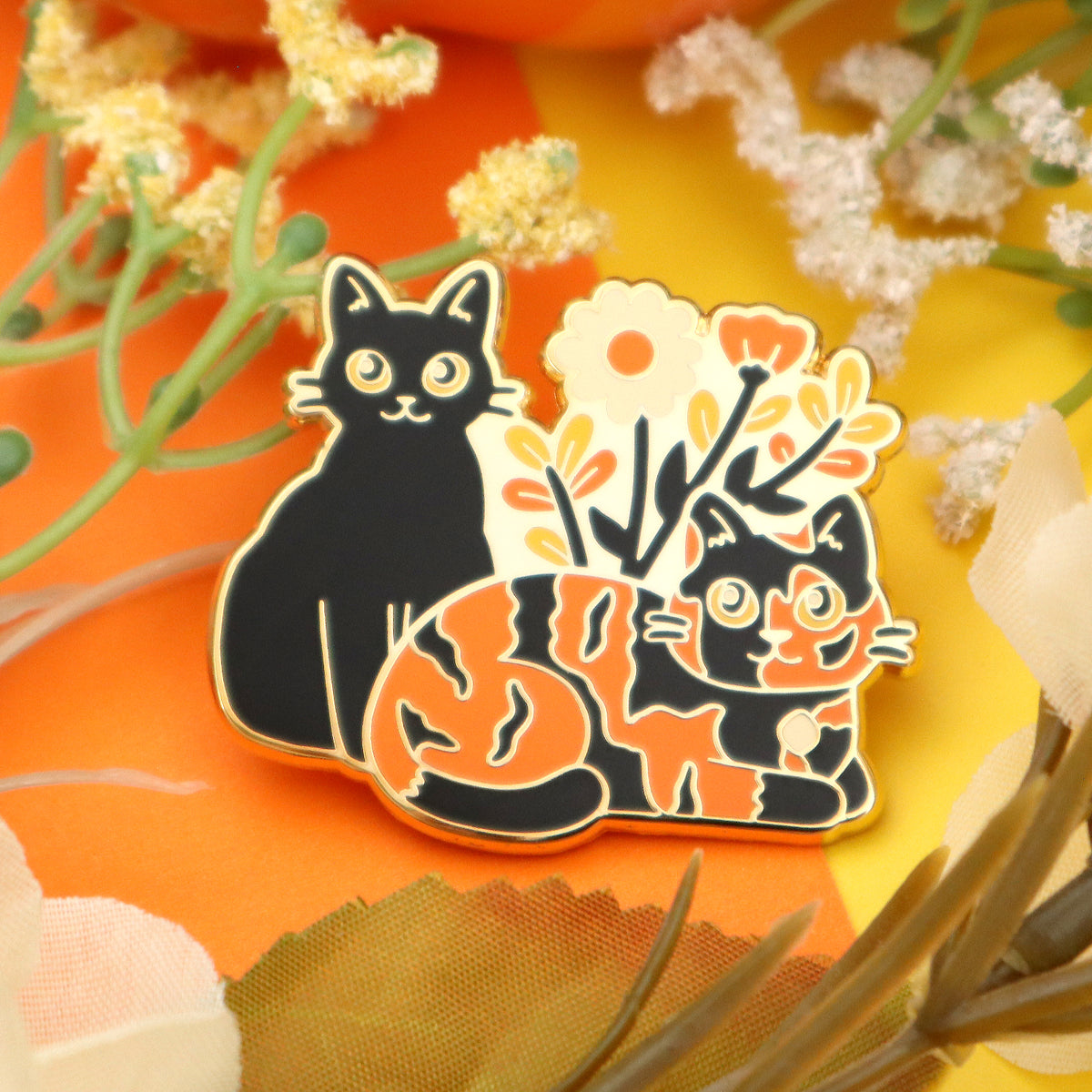 B Grade &quot;Halloween Cats&quot; Enamel Pin