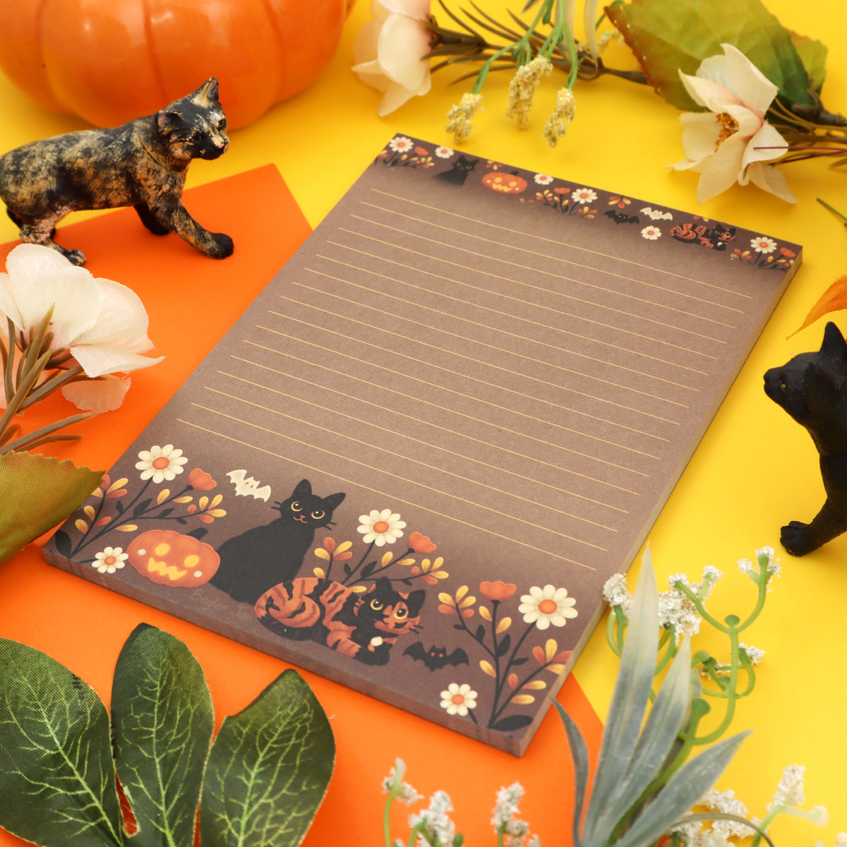 &quot;Halloween Cats&quot; Notepad