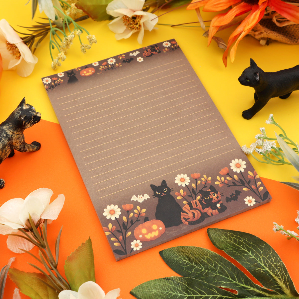 &quot;Halloween Cats&quot; Notepad