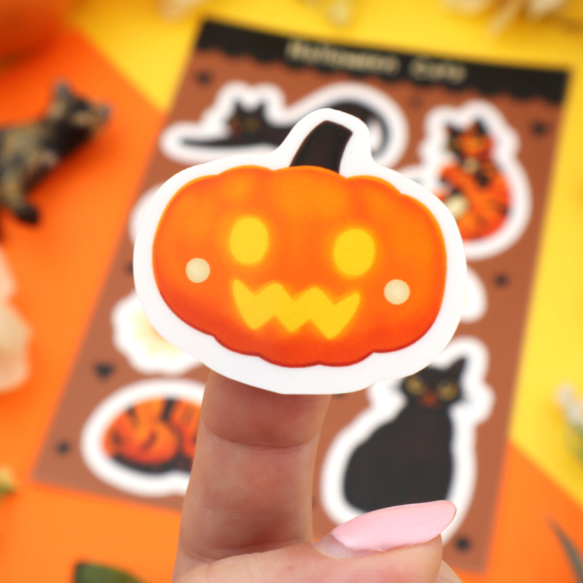 &quot;Halloween Cats&quot; Sticker Sheet