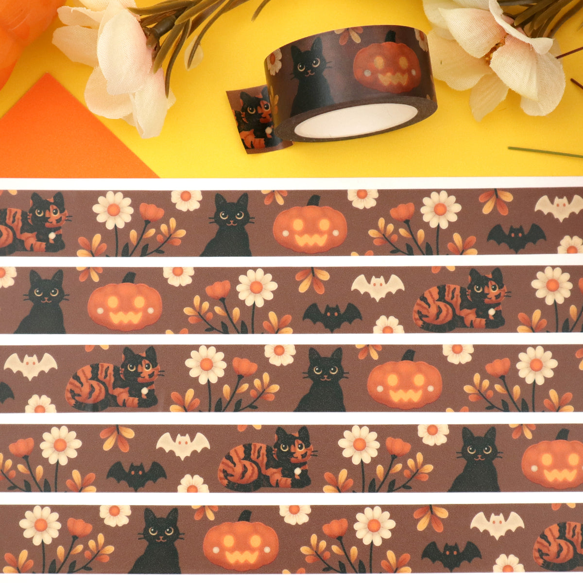 &quot;Halloween Cats&quot; Washi Tape