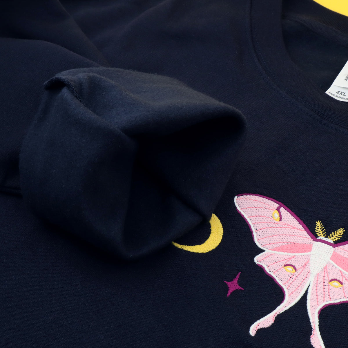 &quot;Pink Luna&quot; Navy Crewneck Sweatshirt