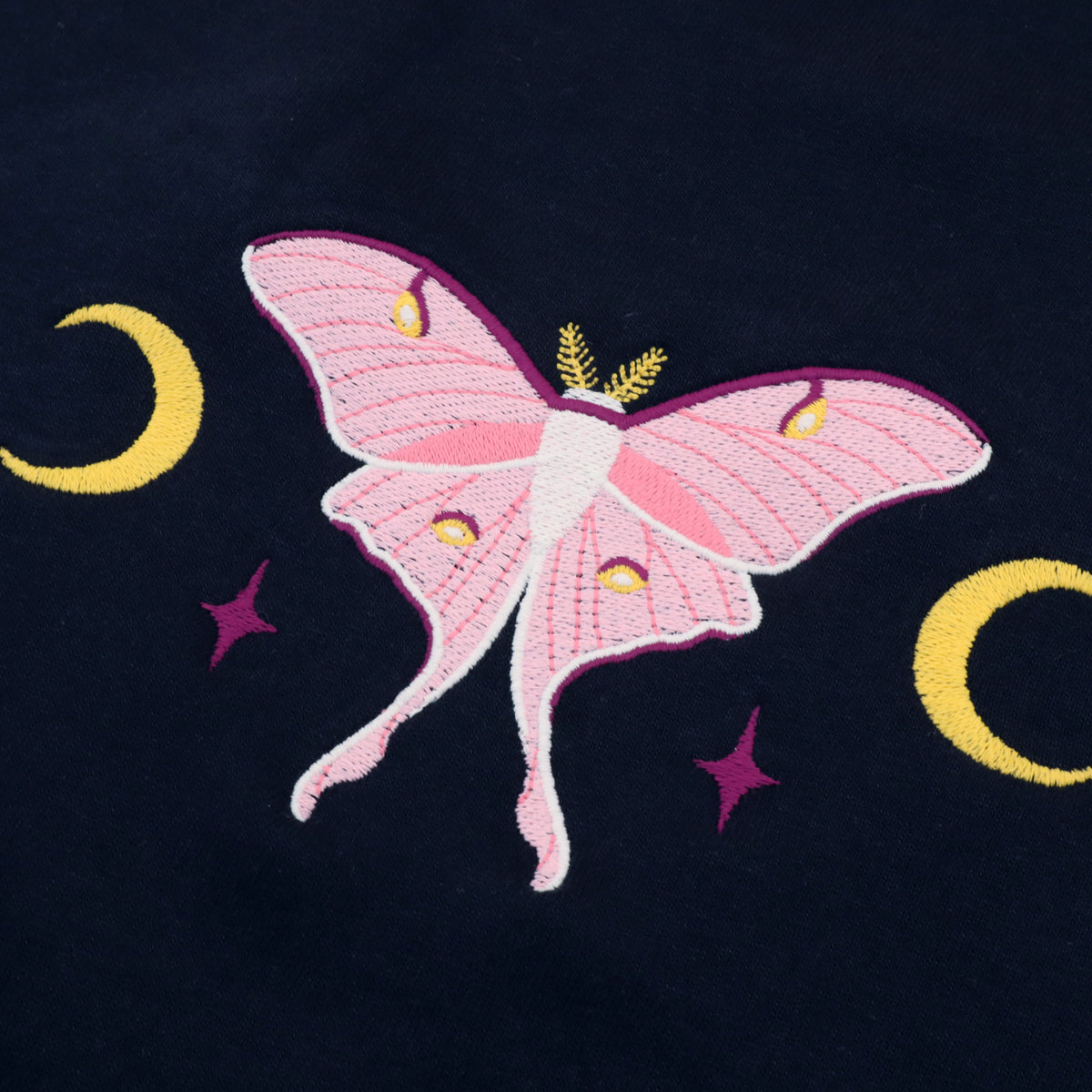 &quot;Pink Luna&quot; Navy Crewneck Sweatshirt