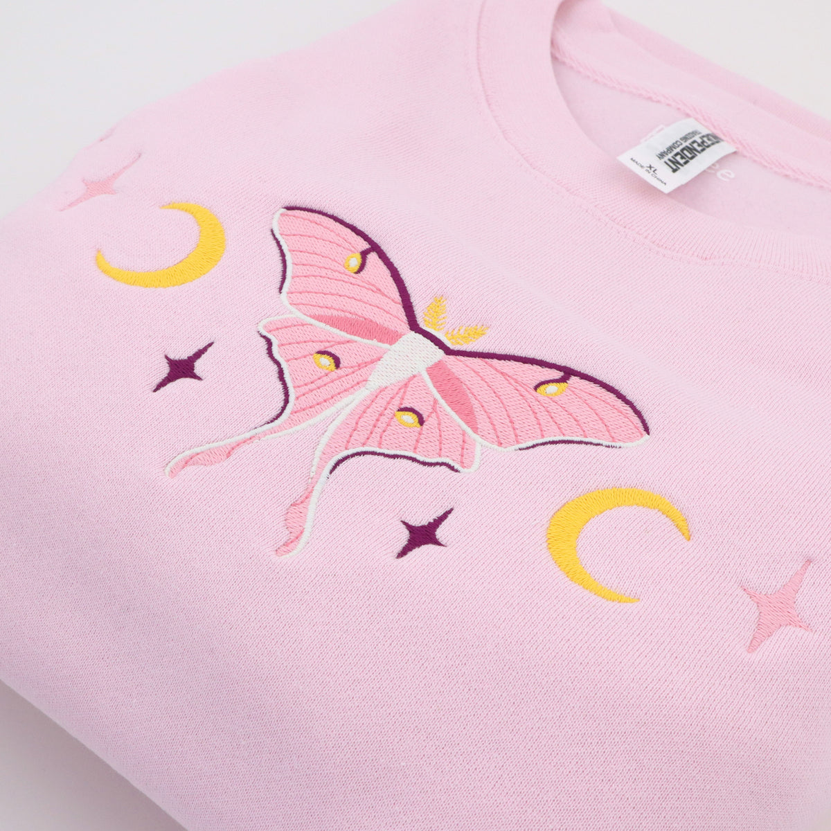 "Luna Moth Pink" Crewneck Sweatshirt