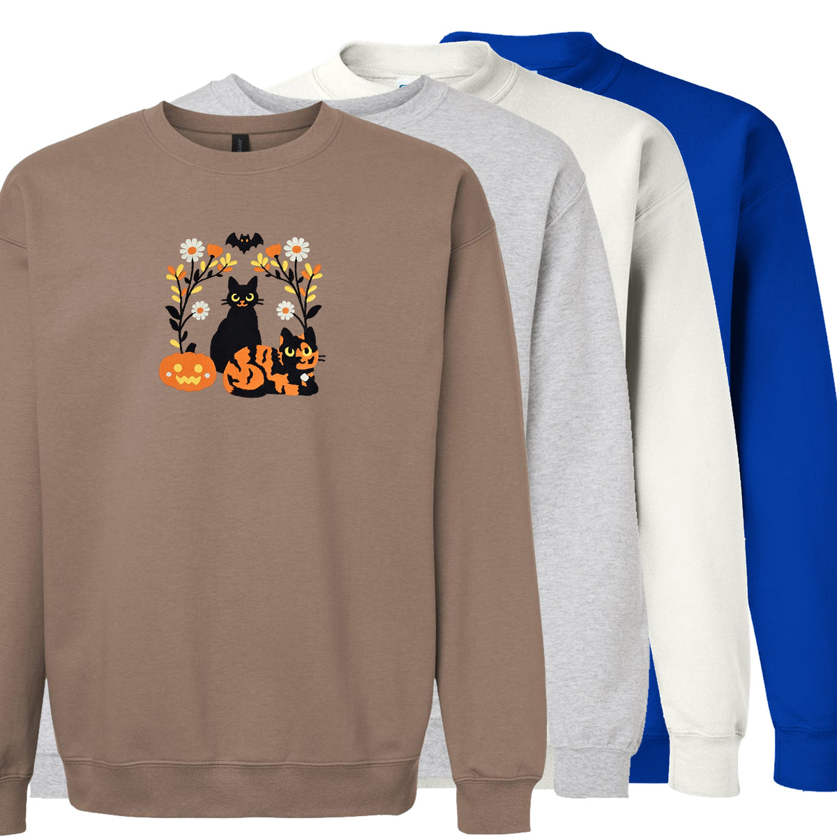 &quot;Halloween Cats&quot; Crewneck Sweatshirt