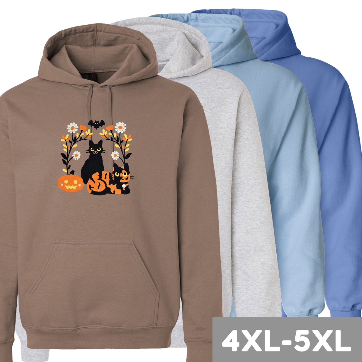 &quot;Halloween Cats&quot; Hoodie Sweatshirt