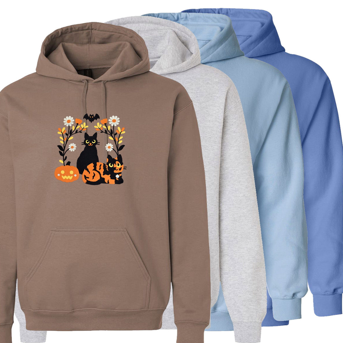 &quot;Halloween Cats&quot; Hoodie Sweatshirt