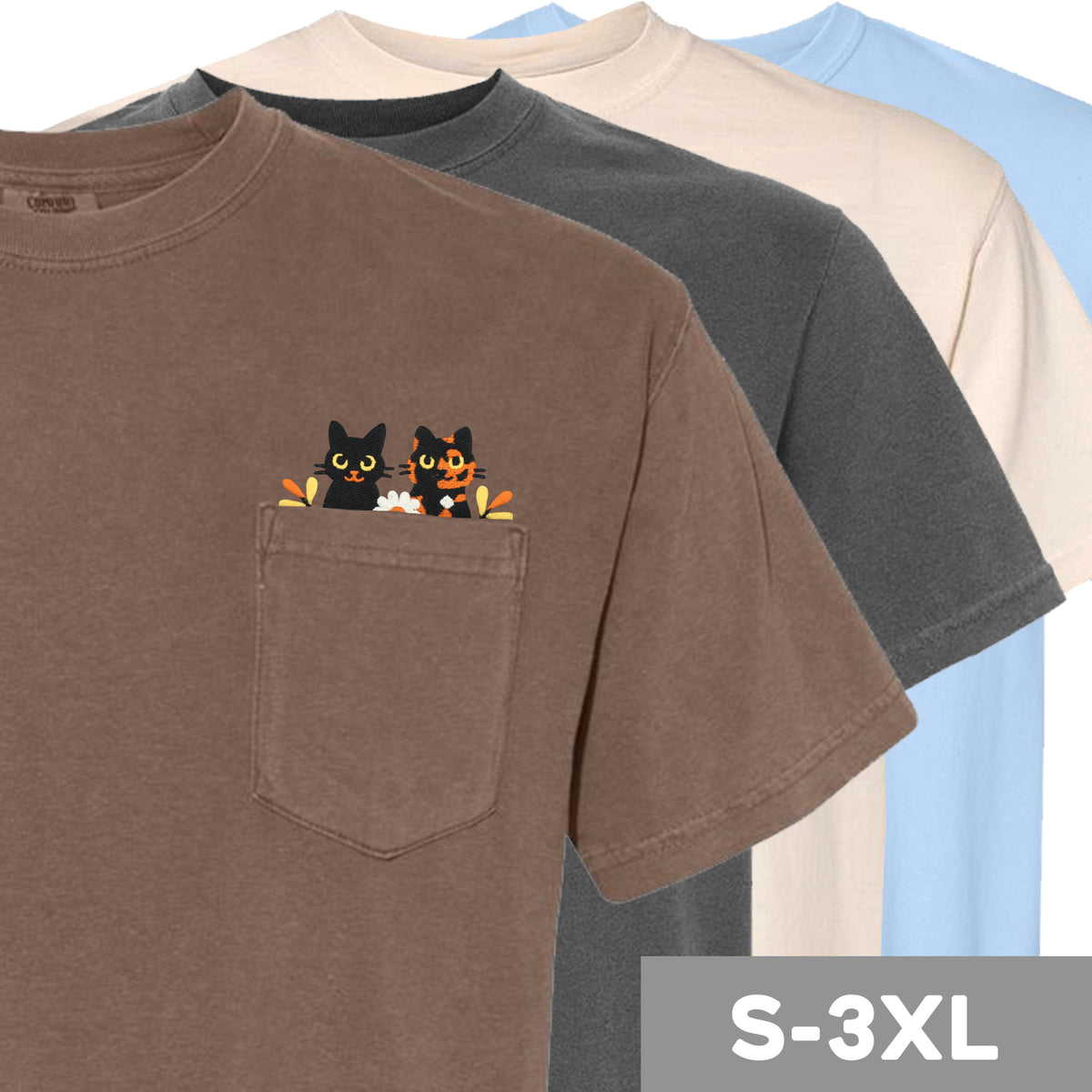 &quot;Halloween Cats&quot; Pocket Tee