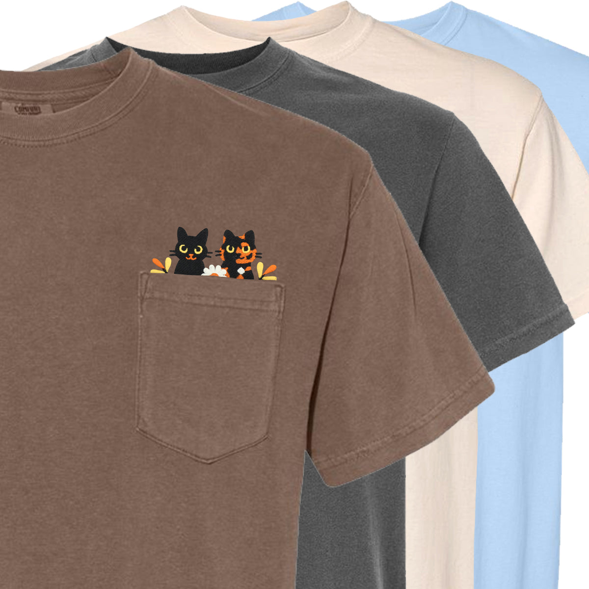 &quot;Halloween Cats&quot; Pocket Tee
