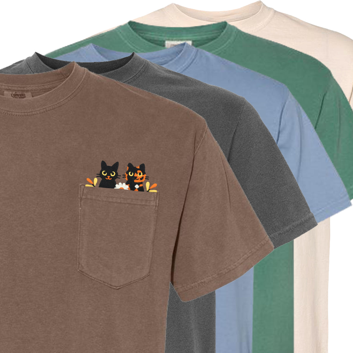 "Halloween Cats" Pocket Tee