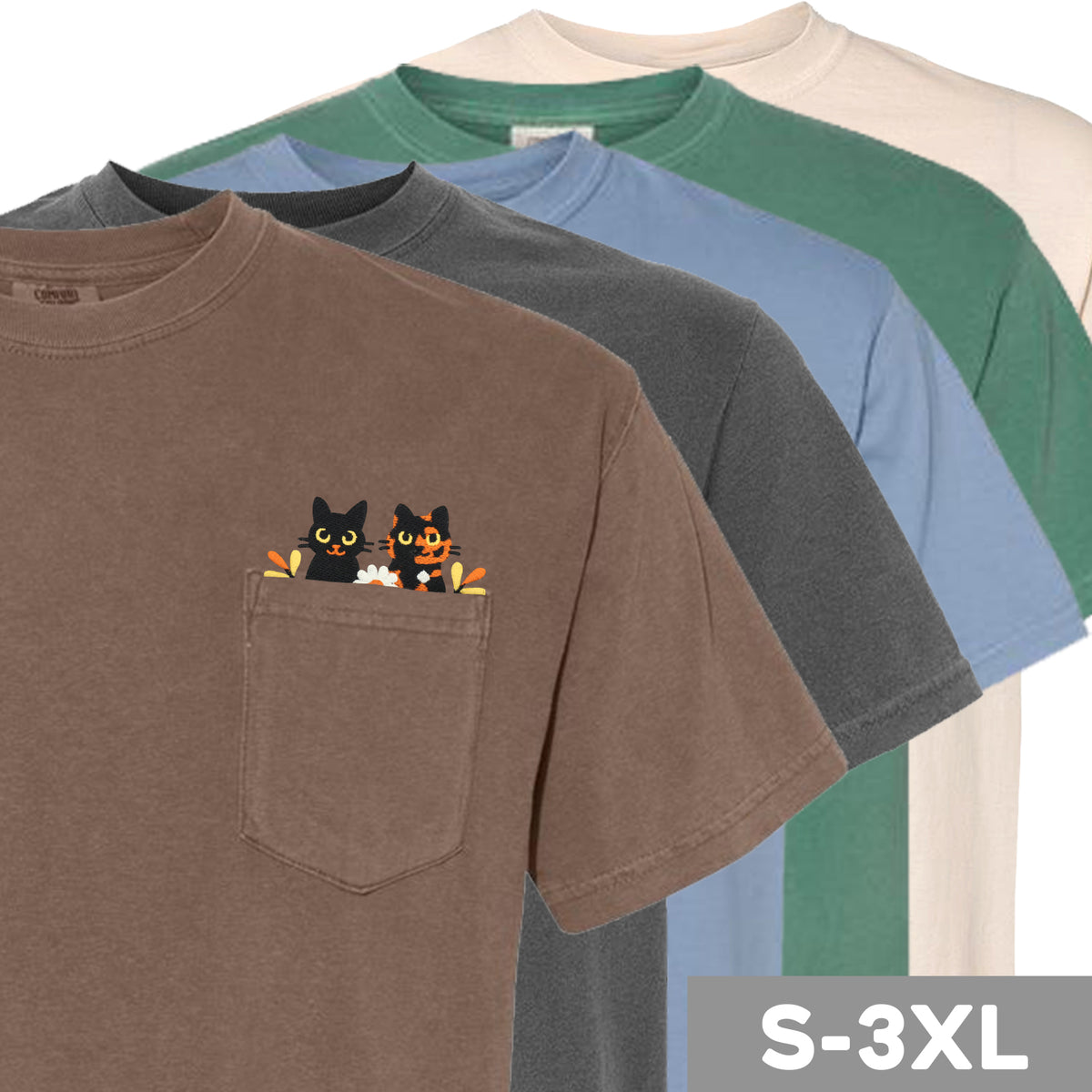 "Halloween Cats" Pocket Tee