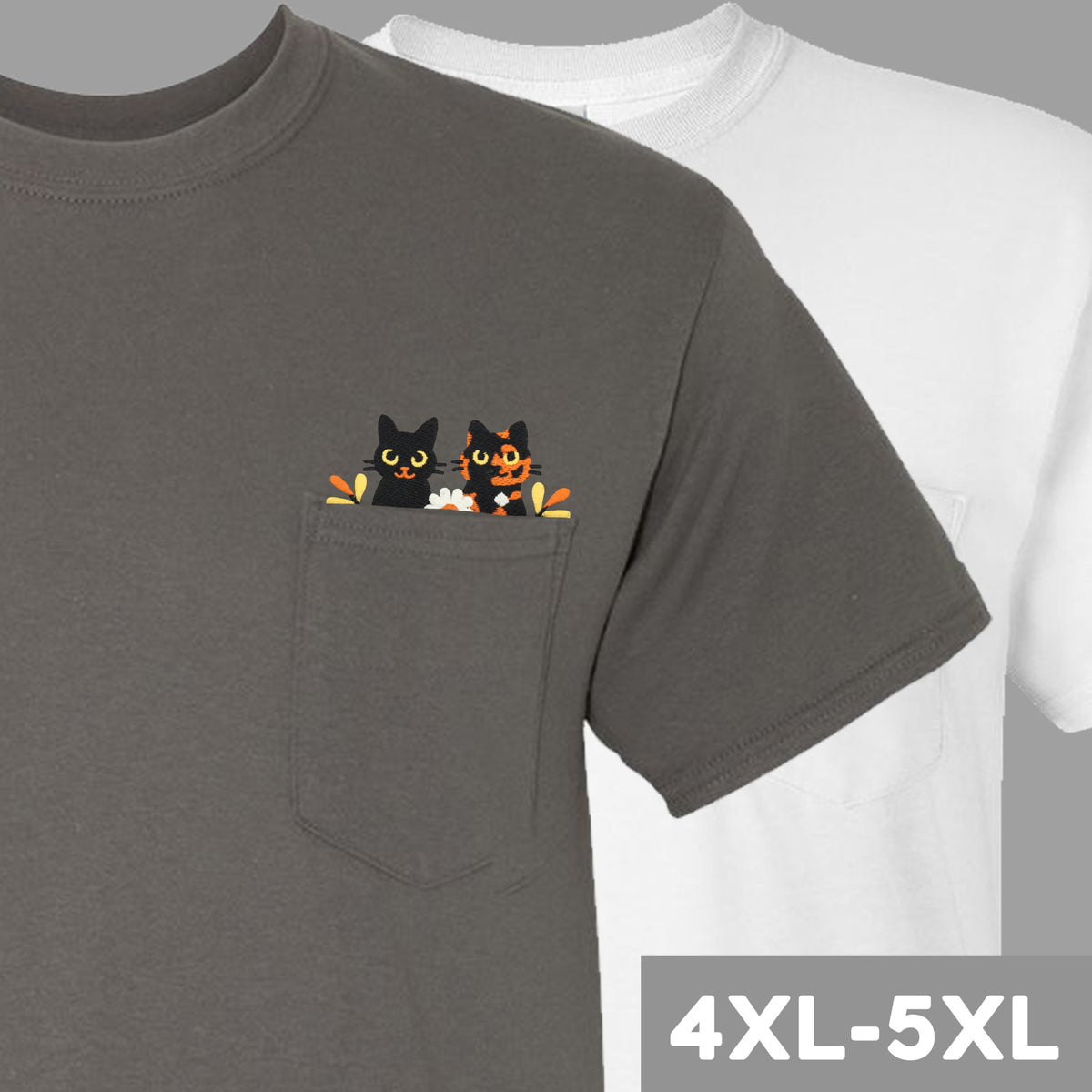 &quot;Halloween Cats&quot; Pocket Tee