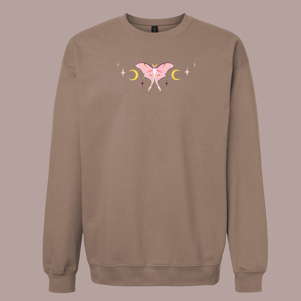 &quot;Luna Moth Pink&quot; Crewneck Sweatshirt
