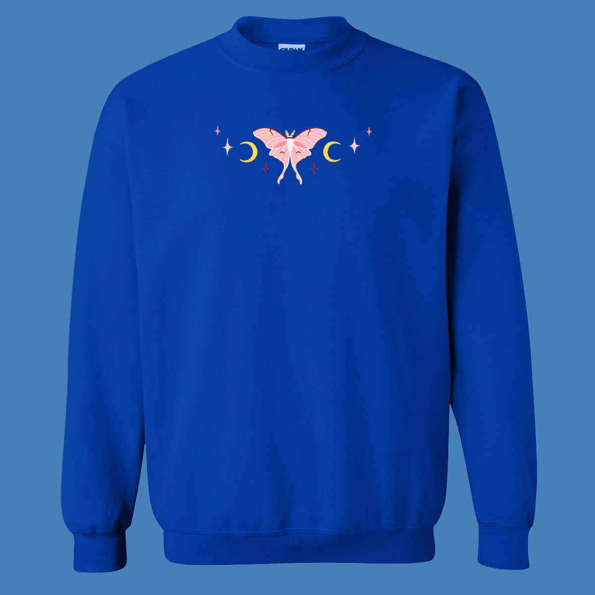 &quot;Luna Moth Pink&quot; Crewneck Sweatshirt