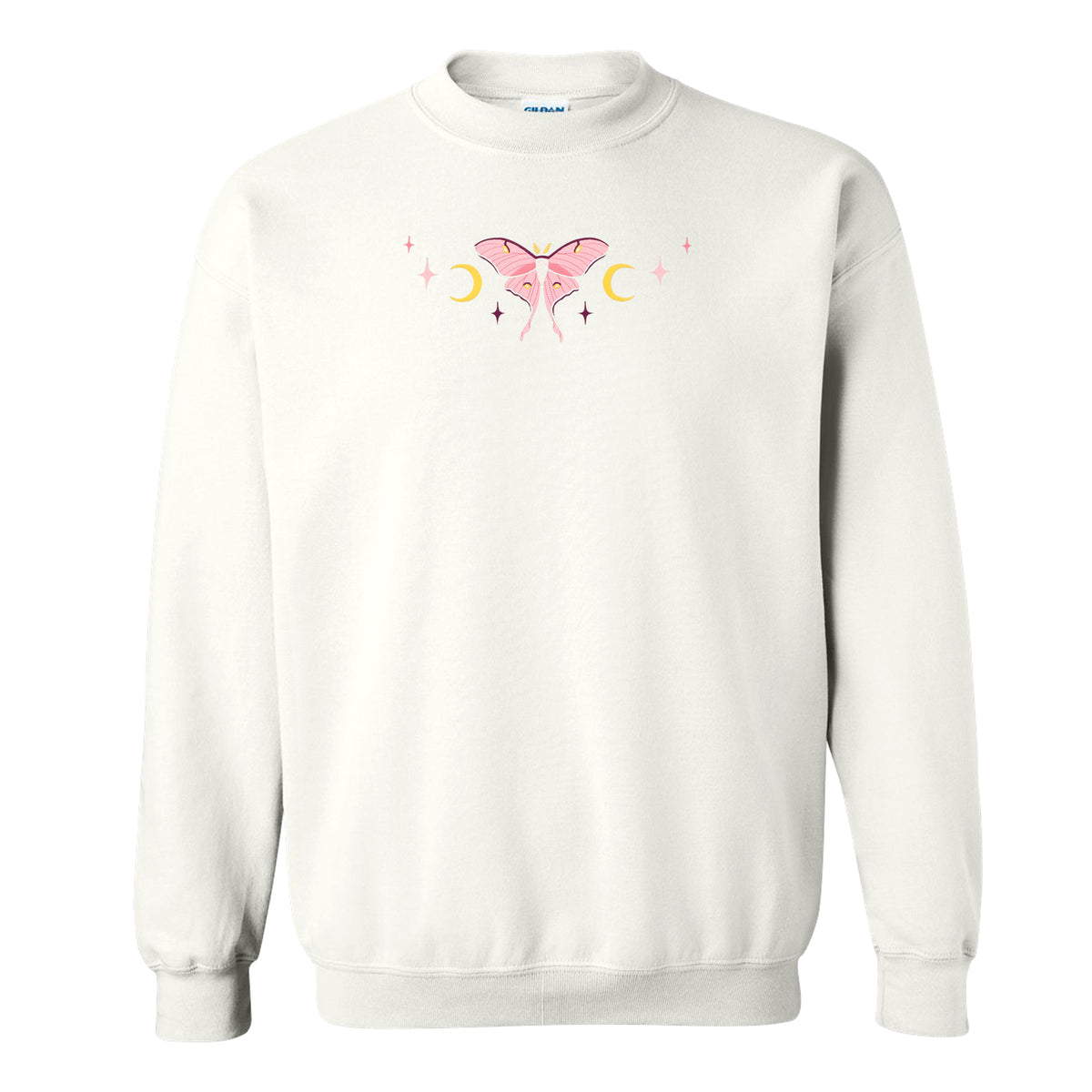 &quot;Luna Moth Pink&quot; Crewneck Sweatshirt