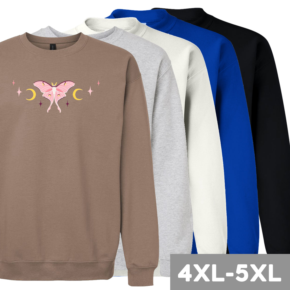 &quot;Luna Moth Pink&quot; Crewneck Sweatshirt