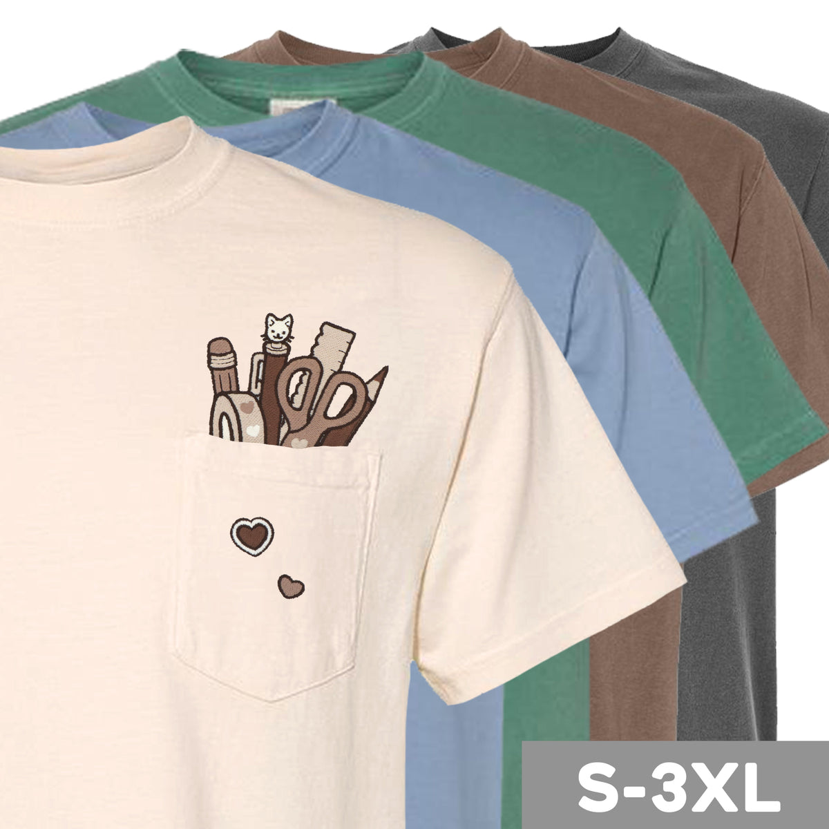 "Stationery BROWN" Pocket Tee