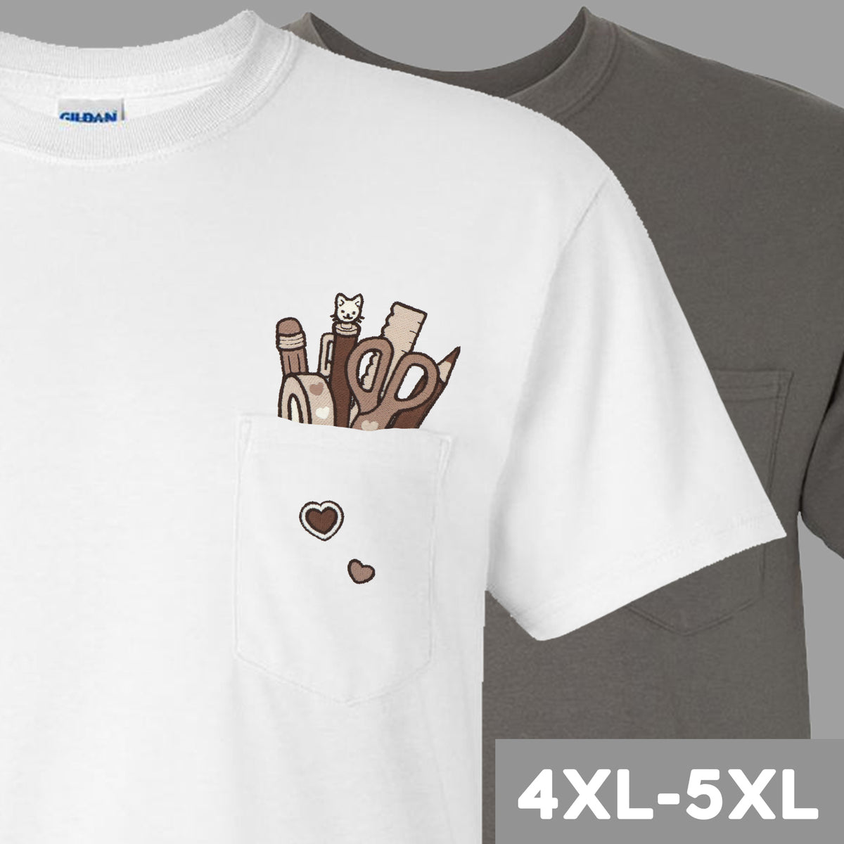 &quot;Stationery BROWN&quot; Pocket Tee