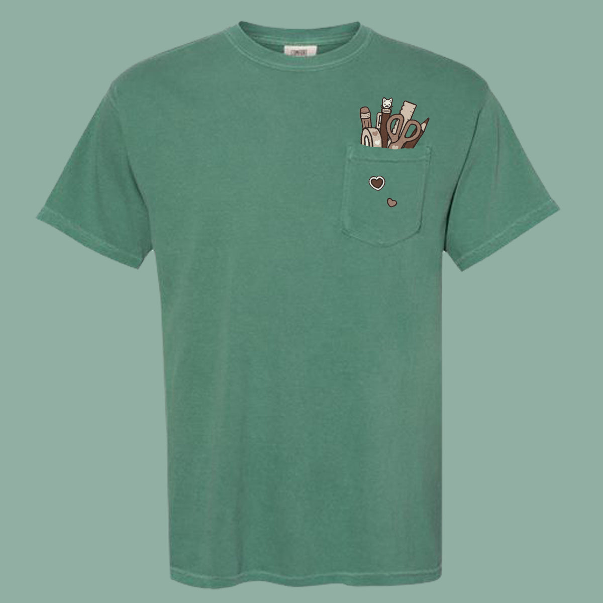 "Stationery BROWN" Pocket Tee