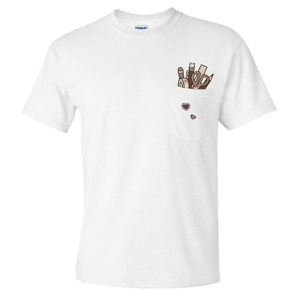 &quot;Stationery BROWN&quot; Pocket Tee