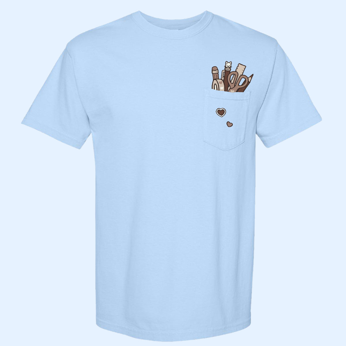 &quot;Stationery BROWN&quot; Pocket Tee