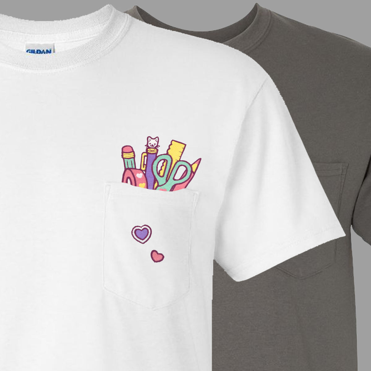 &quot;Stationery COLOURFUL&quot; Pocket Tee